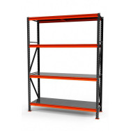 Стеллаж металлический 200х210х70 см Графитовый 4 полки из металла 650 кг на полку AB-superhard-329747 Стеллаж металлический 200х210х70 см Графитовый 4 полки из металла 650 кг на полку AB-superhard-329747